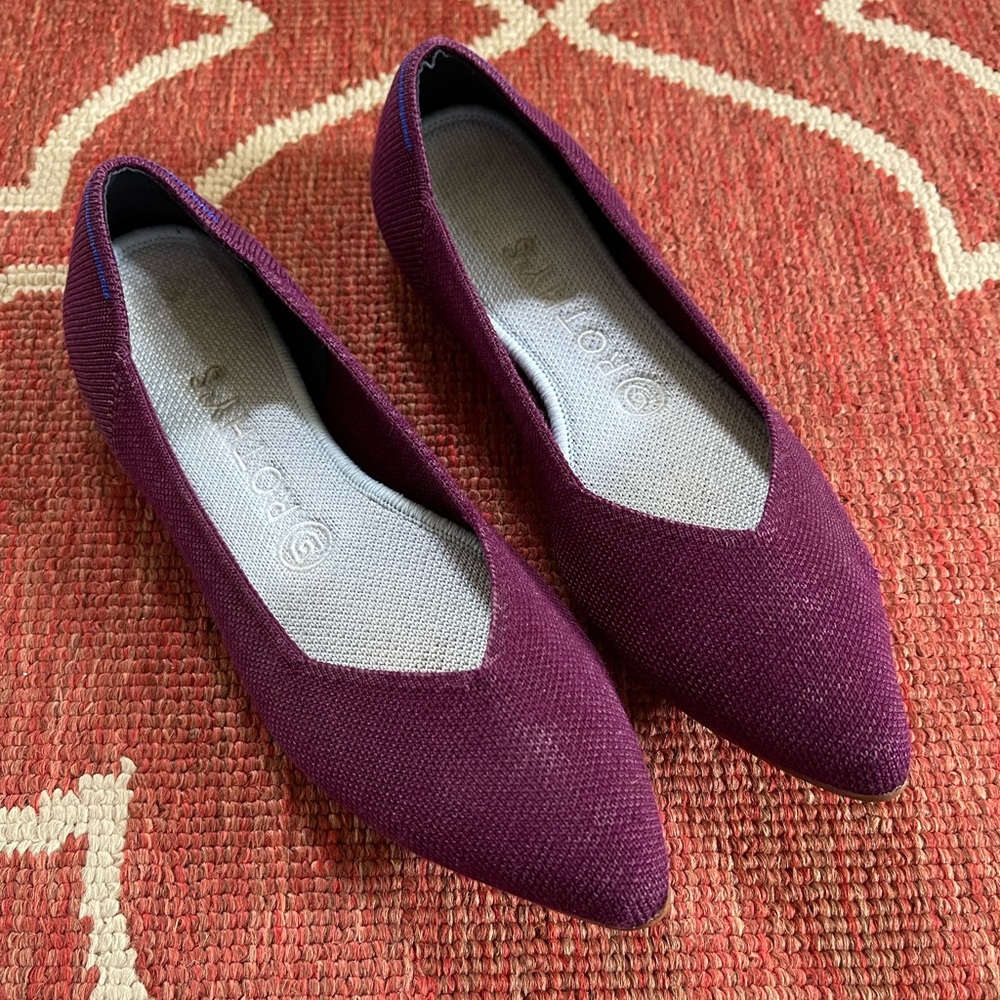 Rothy’s Merino Wool Point, Purple, Size 7.5